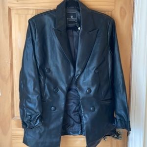 Black Pleather Blazer